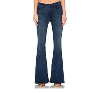 $268 MOTHER The Cruiser Mid Rise Flare Jeans DREAMY Dark Wash 31.5" inseam Sz 28